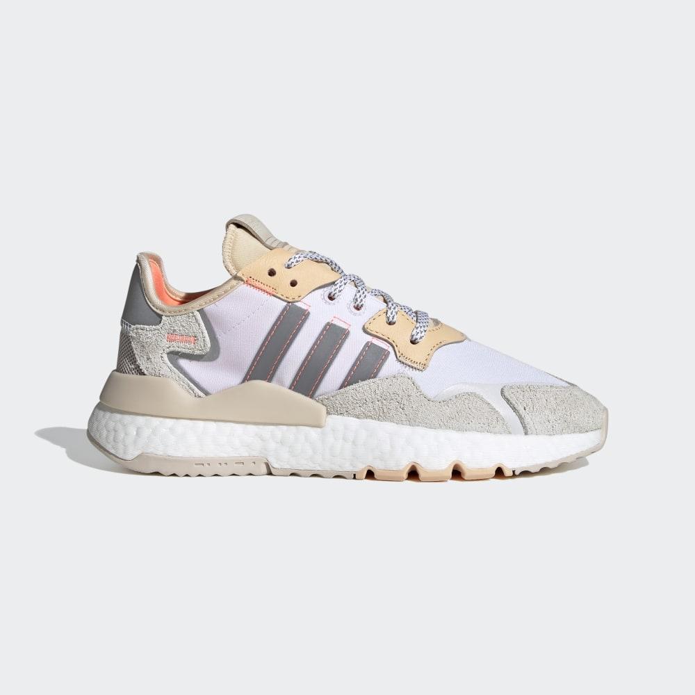 Originals Adidas Nite Jogger Dama Romania - Albi/Portocalii EF5426